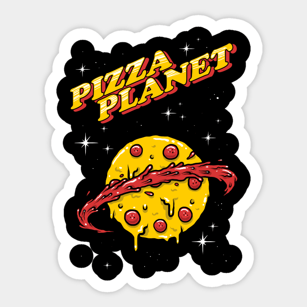 Pizza Planet Sticker by CyberpunkTees